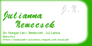 julianna nemecsek business card
